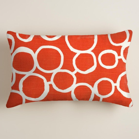PILLOWS orange Lumbar Decorative Throw Pillow Cover