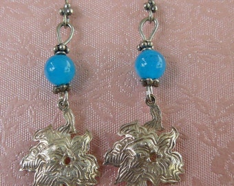 Blue Jade - Sterling Silver – Earrings - Gemstones