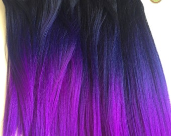 dark purple hair extensions