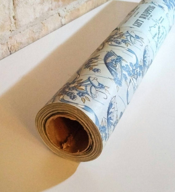 Vintage Extra Large Roll Wrapping Paper from the 1950's, 100'/30m x 20
