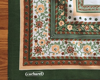 Vintage Floral CACHAREL Tablecloth BEAUTIFUL