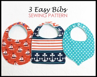 Baby Bib Pattern, Baby Sewing Pattern, Infant Bib Pattern, Baby Bib Patterns, Bib Pattern, Bib Patterns, PDF Sewing Pattern, BASIC BIBS