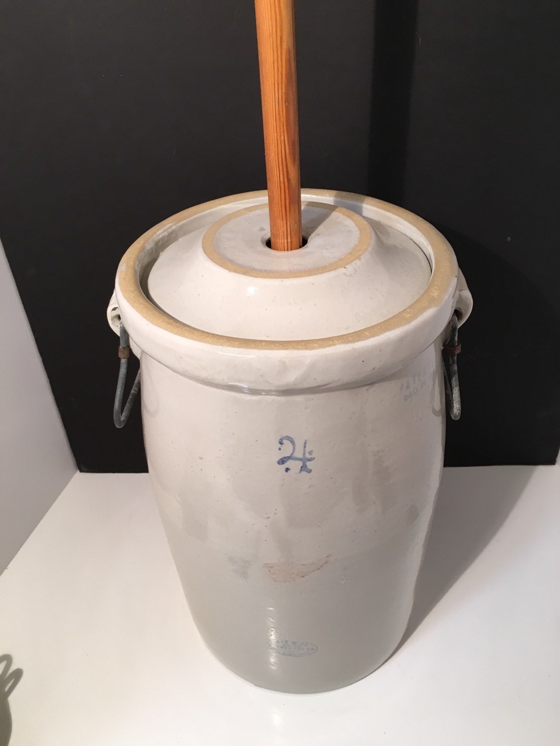 Antique Extra Larde Red Wing Butter Churn 1915 Signed 4 Gallon