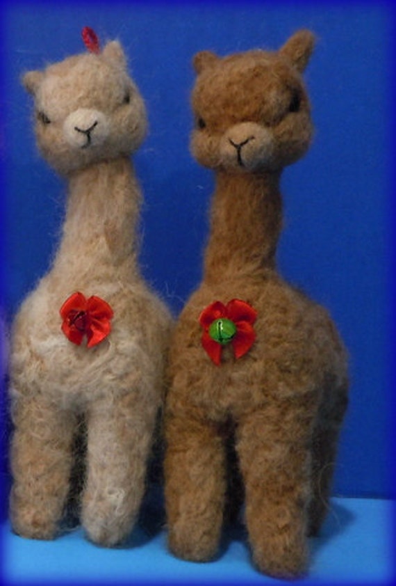 Alpaca Ornaments Needle Felted Alpaca