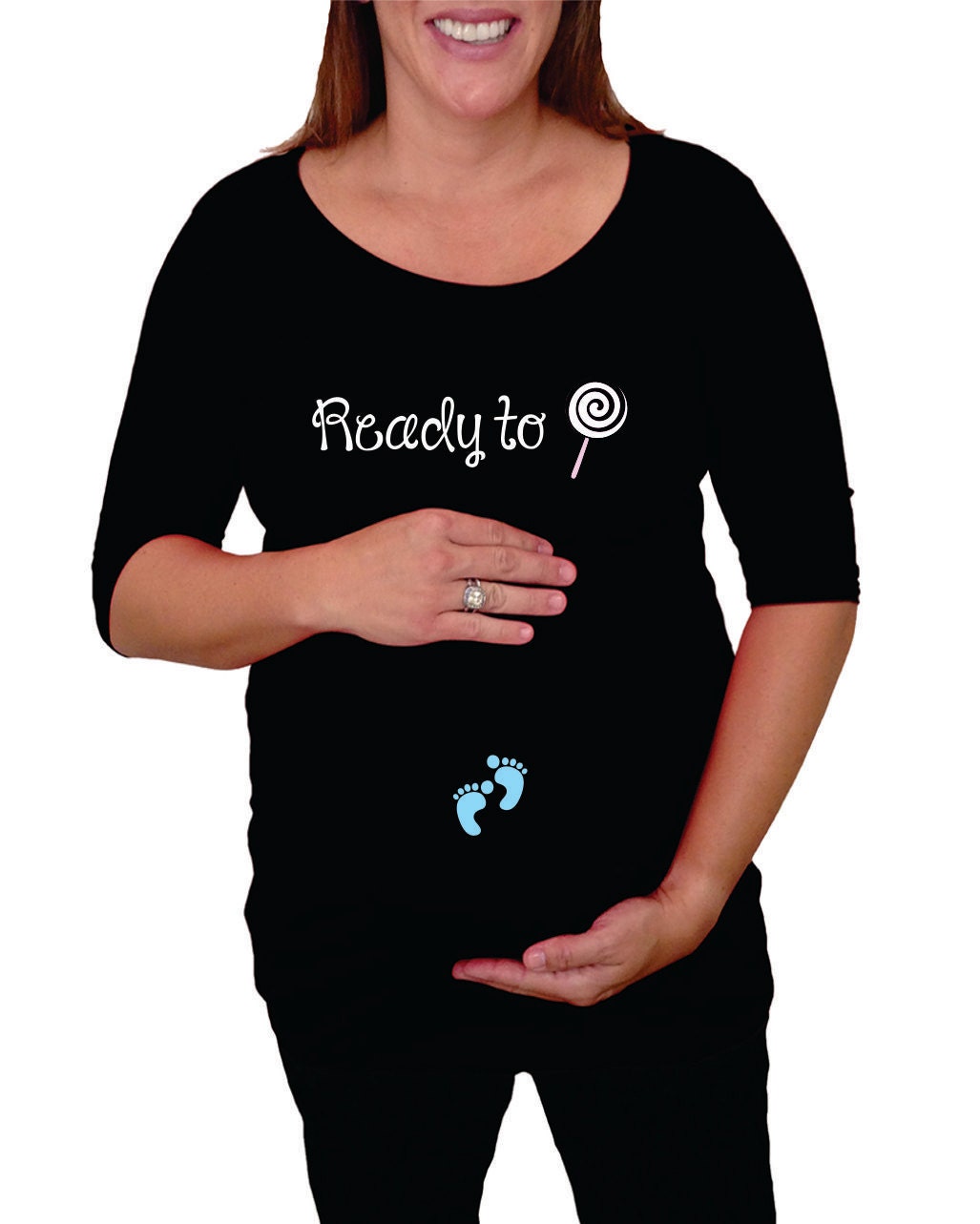 Baby shower maternity shirt ready to pop cute