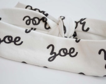 Baby Girl Headband - Personalized Baby Gift - Baby Turban Headband - Toddler Headband -Infant Headband - Newborn Photo Prop - Newborn Girl
