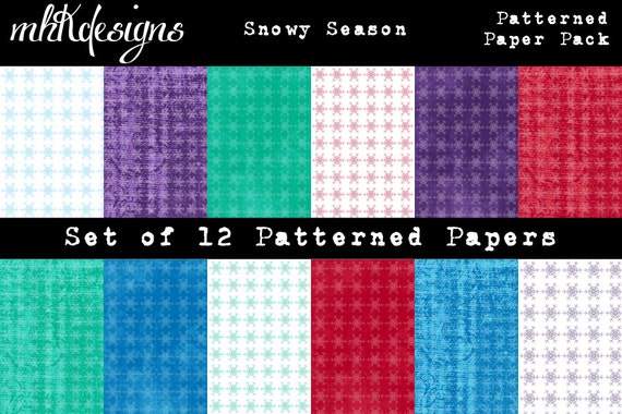 Snowy Season Digital Paper Pack