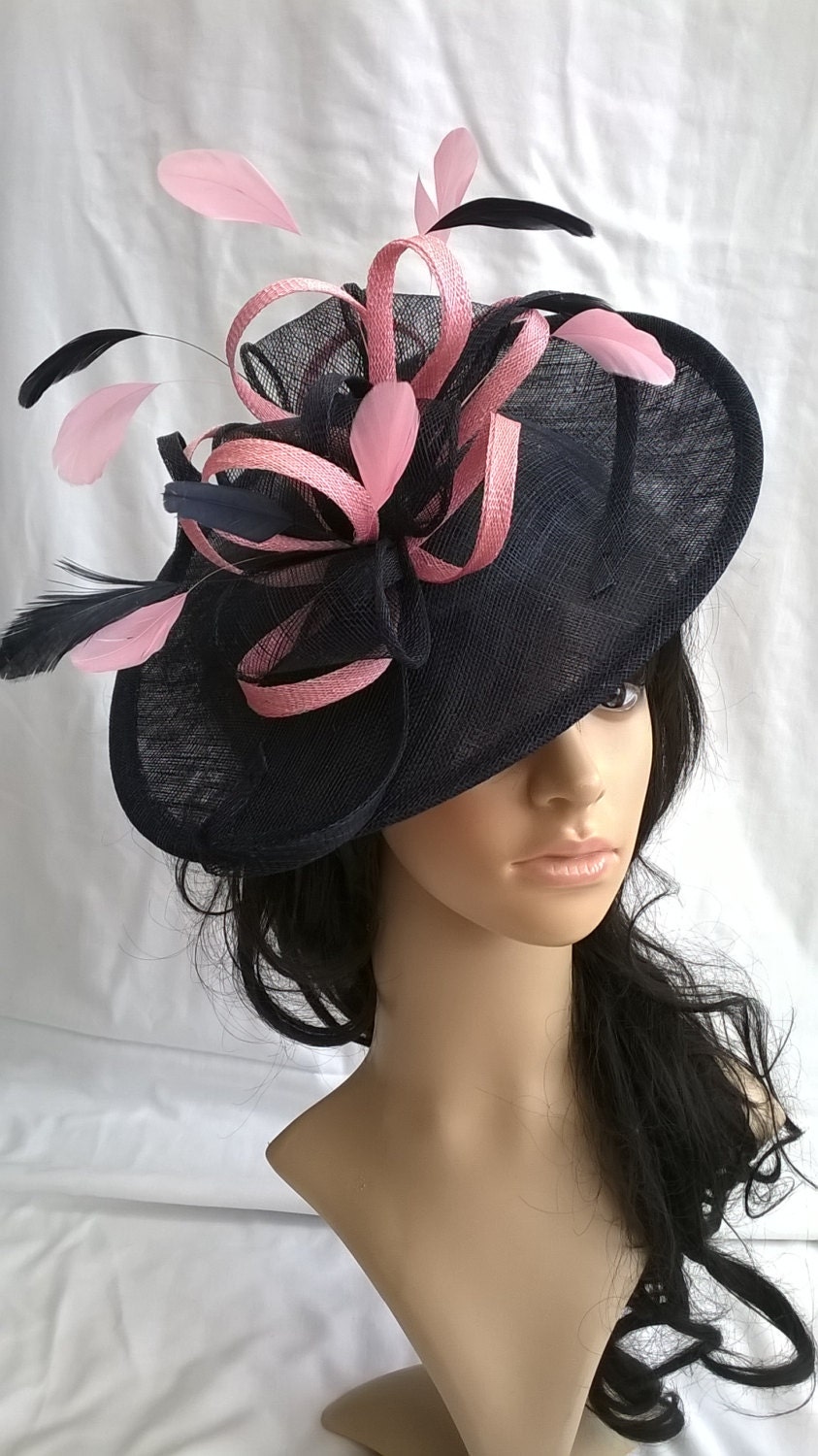 Navy Blue Fascinator ..Fascinator with by SpecialDayfascinator