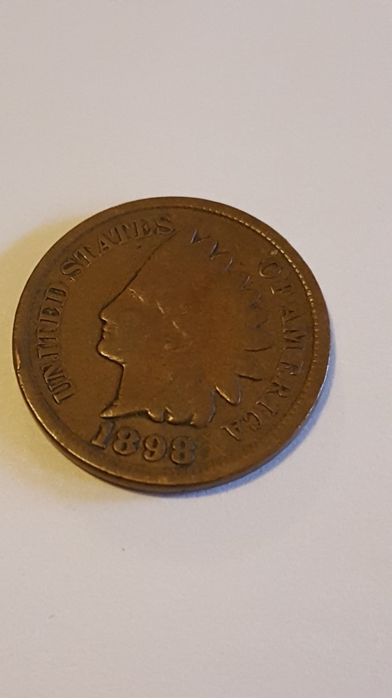 indian head penny good condition 1898