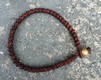 Bracelet Snake 01 2mm Leather Handmade (B6201-L)