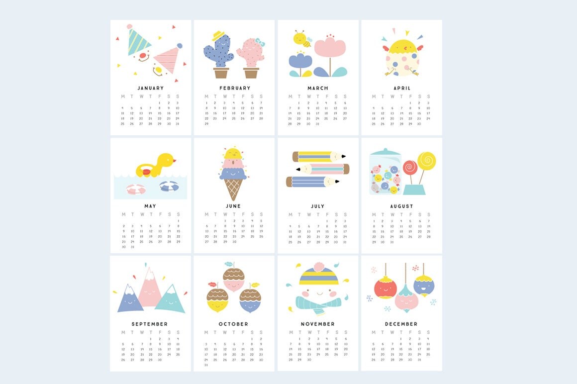 Design Is Yay Printable Calendar 2016 Mini Desk Or By