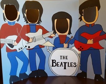 The Beatles Hand Drawn and Painted Photo Op Display / Cutout Board!