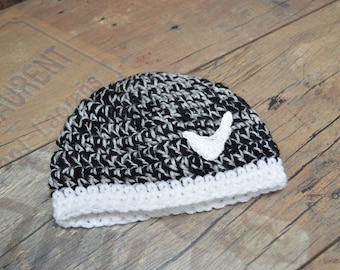 Crochet baby boy Hat, The Yeezy Boost Hat, Baby Boy Crochet Beanie, Newborn Hat, Yeezy 350 Boost, Gray, Black and white yarn, Baby photoprop