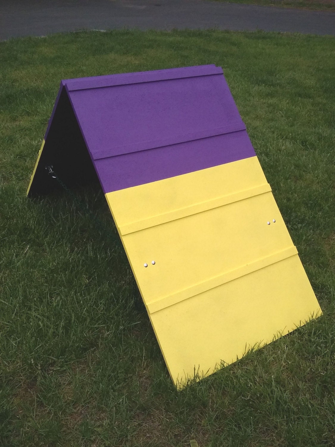Dog Agility Equipment Mini AFrame Purple and Yellow