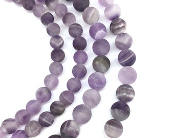 natural amethyst beads, purple white amethyst matte beads, round gemstone beads, loose stone beads 6mm 8mm 10mm 12mm 15'' strand