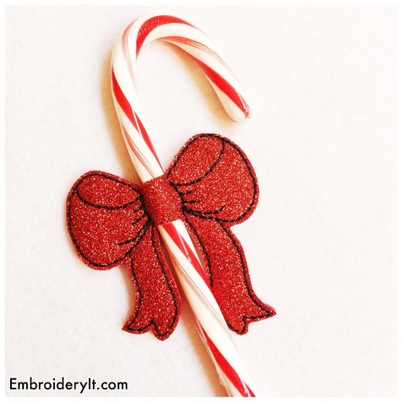 Christmas Candy Cane Holder Machine Embroidery by EmbroideryIt