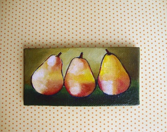 Vitamins/ MINIATURE acrylic painting/ 10x5 cm/ Tiny original artwork