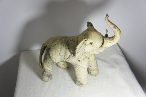 oyster shell elephant figurine