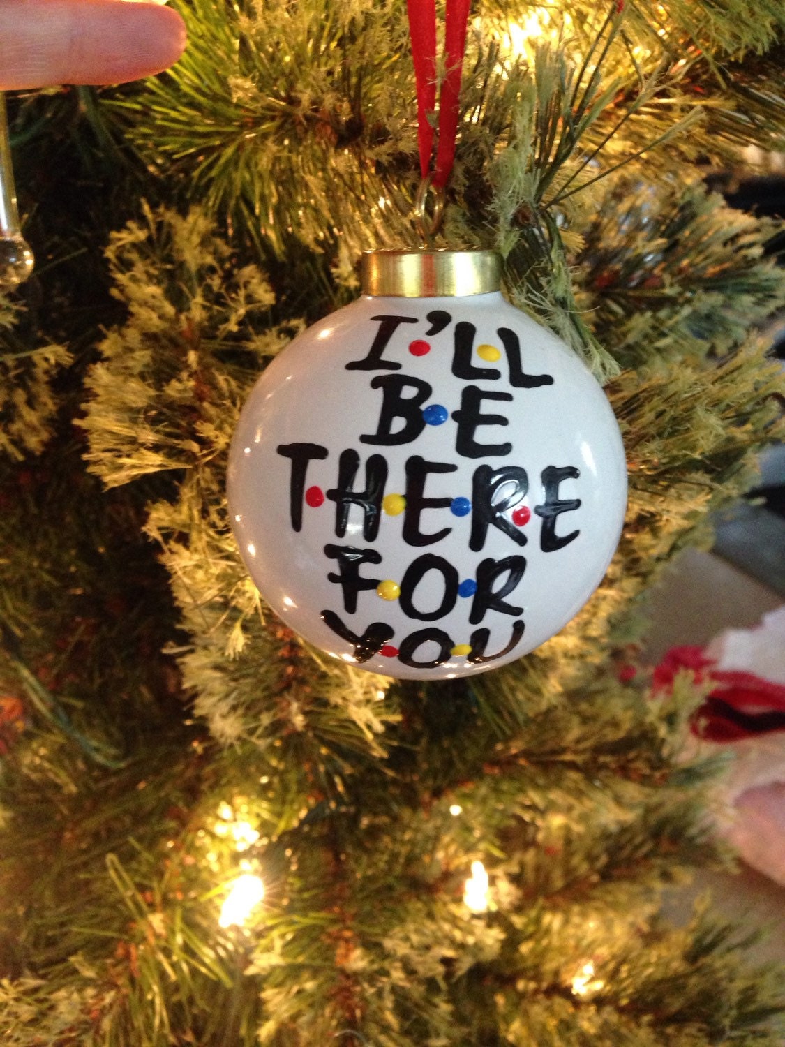 FRIENDS handpainted Friends ornament thank you for