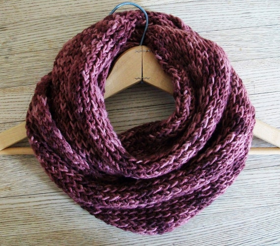 Ribbed Looped Scarf Knitting Pattern Eternity by