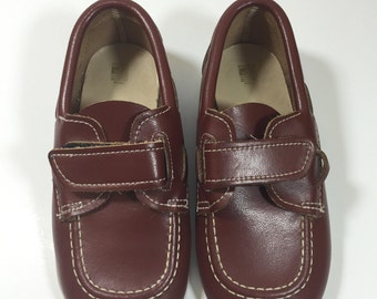 Vintage Skippers Toddler Boat Shoes - Vintage Leather Shoes - Vintage Boat Shoes - Boy's Vintage Shoes - Toddler Shoes