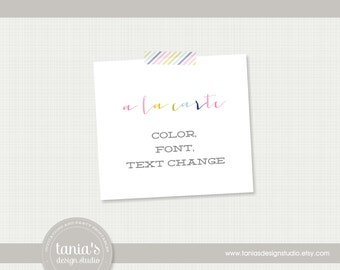 A La Carte : Color Font or Text Change