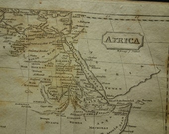 1812 AFRICA antique map of Africa - original old map about African continent vintage maps - old look alte karte Afrika vieille carte Afrique