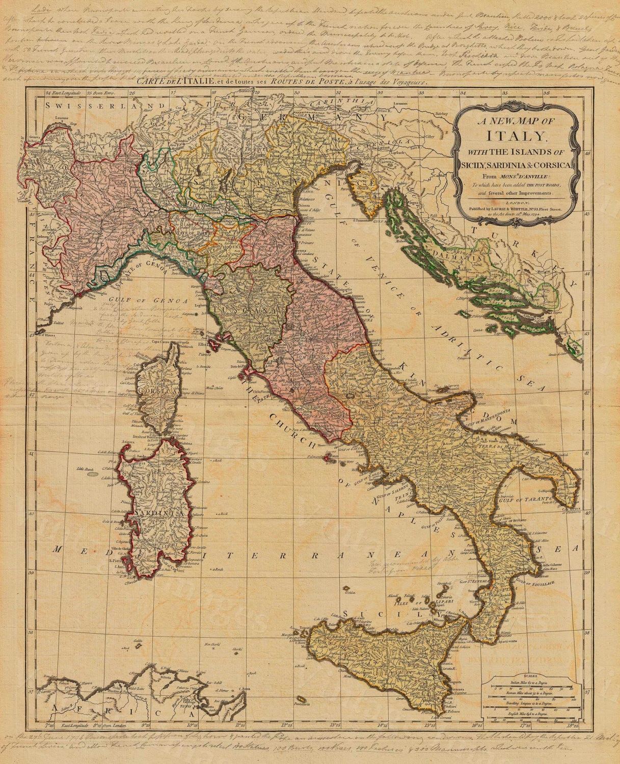 Old Italy Map