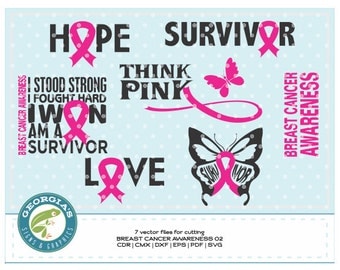 Digital Cut File - Breast Cancer Awareness - svg | eps | pdf | dxf | cmx