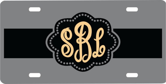 Download Items similar to License plate monogram frame only ...