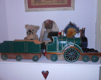 emily engine handmade recycled wood toy train thomas the tank reverend awdry story train set shabby chic french decor child gift nursery toy