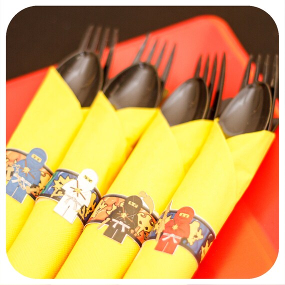 Ninja; Ninja Party; Ninja Birthday Party; Ninja Party; Ninja Birthday; Birthday Party; Ninja Napkin Rings Il_570xn
