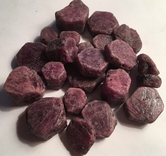 Raw Rubies by CheekersGems on Etsy