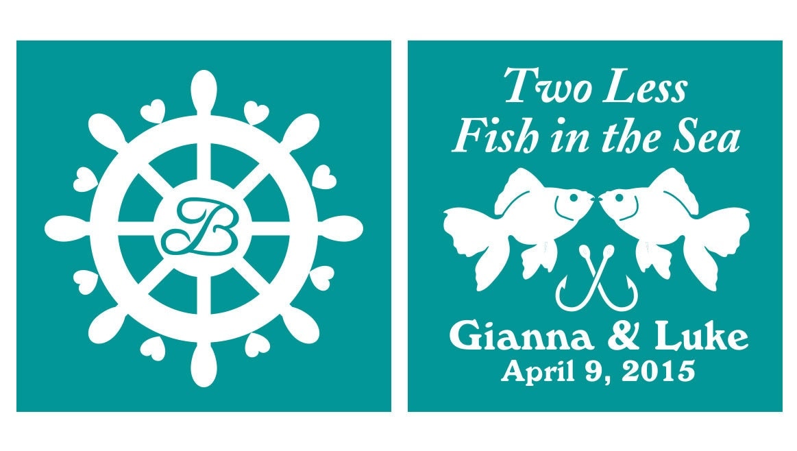 Two Less Fish in the Sea Customized Shatterproof by MyWeddingStore