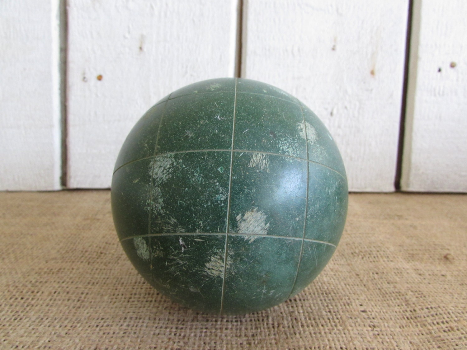 Vintage Green Bocce Ball Vintage Bocce Ball by OpenTwentyFourSeven