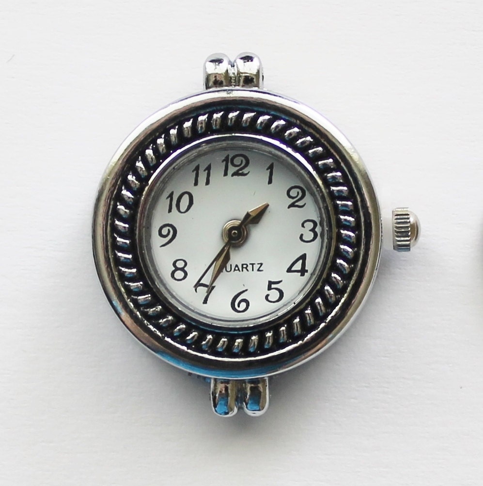 Round Silver Watch Face for Jewelry Making