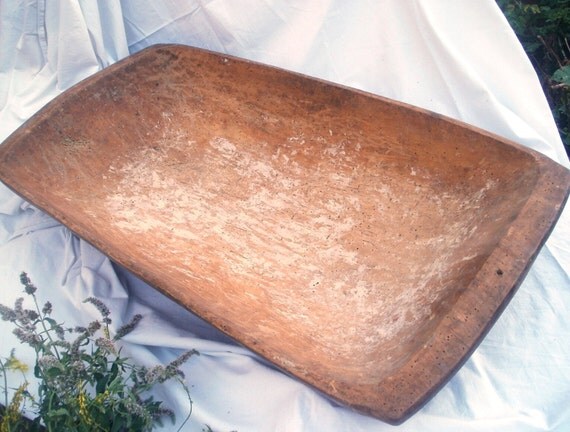 Tief antiken teig schüssel groÃen holzschale von vintagepresents