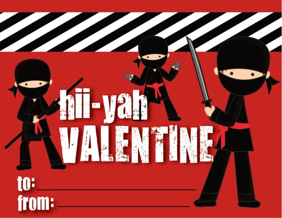 Ninja Valentines Ninja Valentine Cards Taekwondo