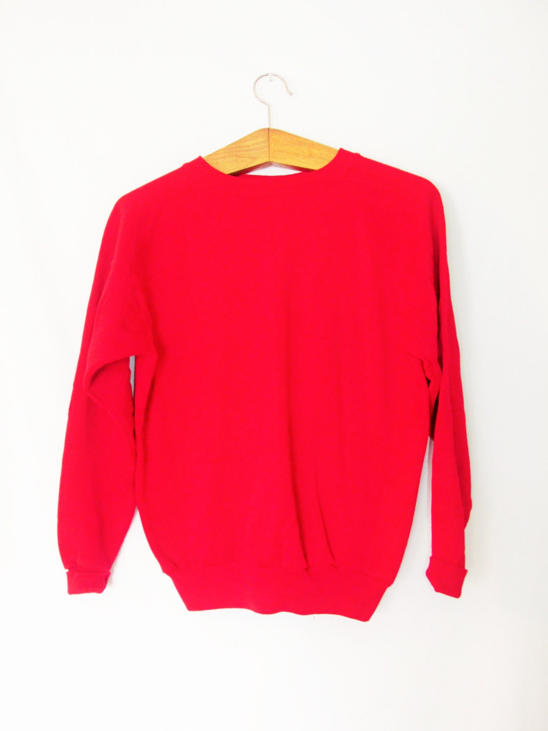 Vintage Plain Red Sweatshirt