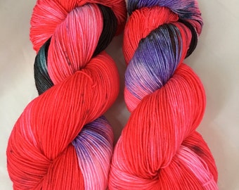 Yarn, TAINTED LOVE, fingering weight, indie dyed yarn, yarn in handmade, hand dyed yarn, merino wool yarn, speckled yarn