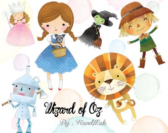 Wizard of Oz clipart: Instant Download PNG file - 300 dpi