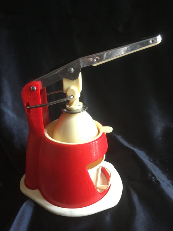 Vintage 1950s Red Citrus Fruit Squeezer Mint Condition Gift
