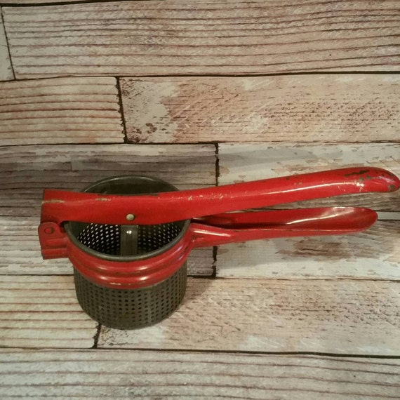 Vintage Red Ricer Potato Ricer Vintage Kitchen Rustic