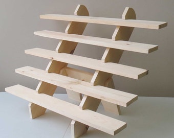 Collapsible riser portable display stand store countertop display craft show display shelf trade show 5-Shelf EXTRA-WIDE