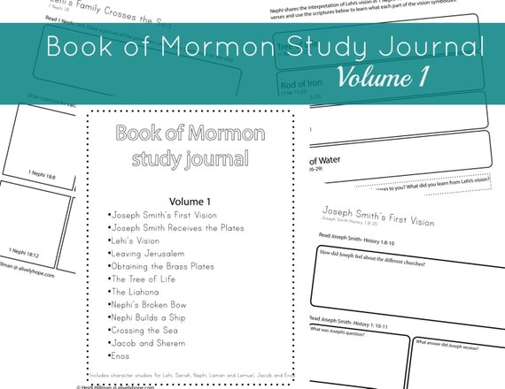 Book Of Mormon Study Journal For Kids Volume 1 By Alivelyhope