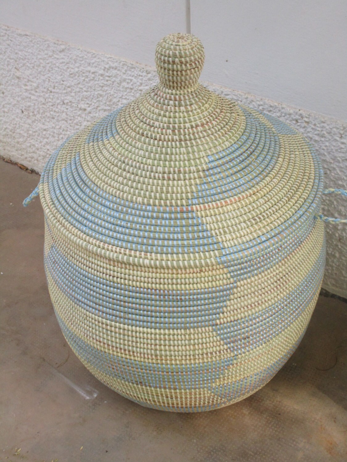 Chevron Laundry Hamper African Basket Handwoven Basket