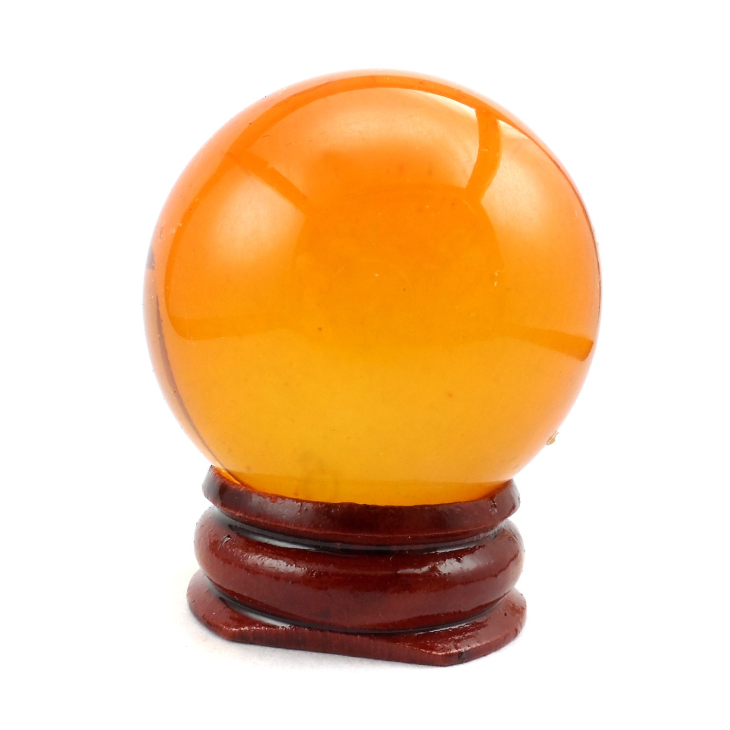 Amber Orange Crystal Healing Ball Crystal Sphere Feng Shui