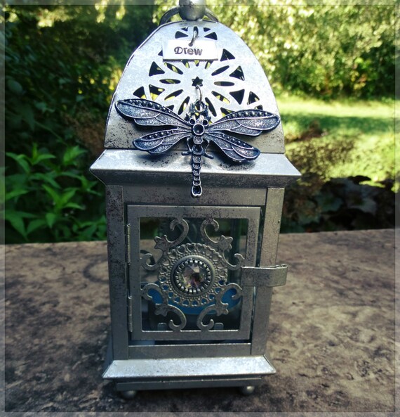 Dragonfly Eternal light candle gift lantern by WeatheredRaindrop