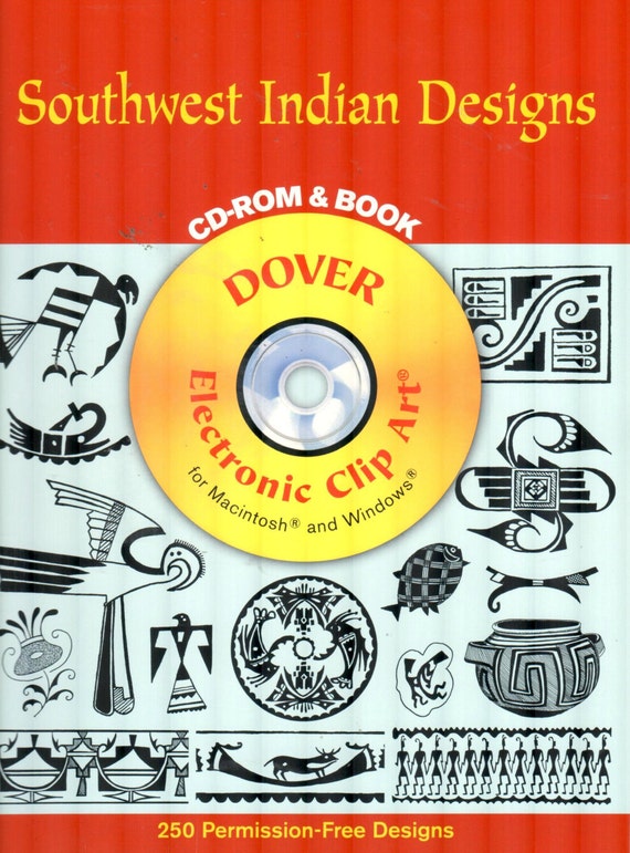 Southwest Indian Designs CDROM and Book Dover Electronic Clip Art