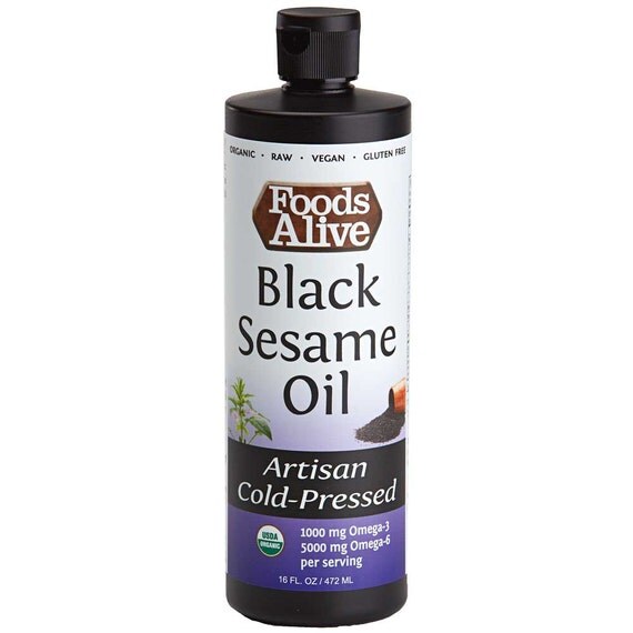 Organic Black Sesame Seed Oil 16 oz.